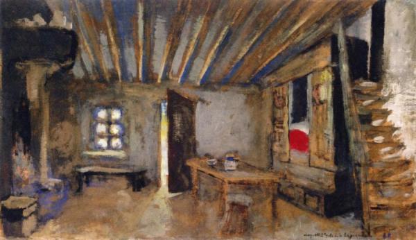 Interior Of An Inn, Set Design For 'the Leper' by Edouard Vuillard