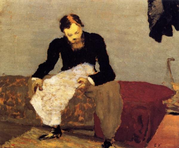 Ker-xavier Roussel Reading The Newspaper by Edouard Vuillard