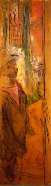 L'illusionniste: The Dwarf Gardey In The Wings (sketch) by Edouard Vuillard