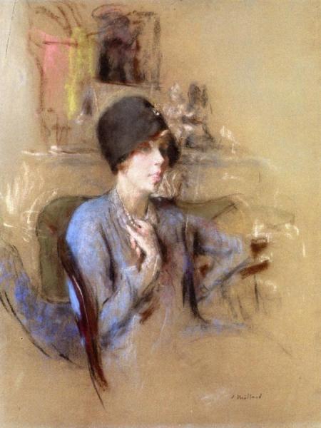 Lady In Blue With A Cloth Hat by Edouard Vuillard