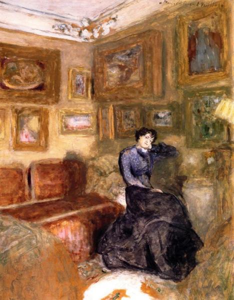 Lucie Hessel In The Small Salon, Rue De Rivoli by Edouard Vuillard