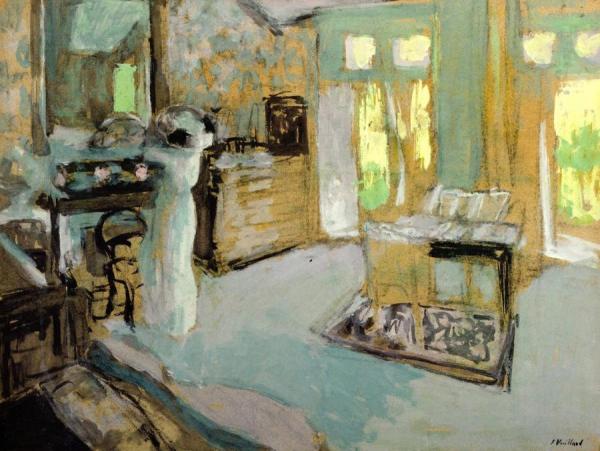 Lucie Hessel Putting On Her Hat by Edouard Vuillard