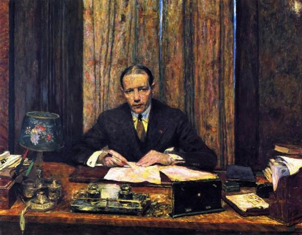 Lucien Rosengart At His Desk by Edouard Vuillard