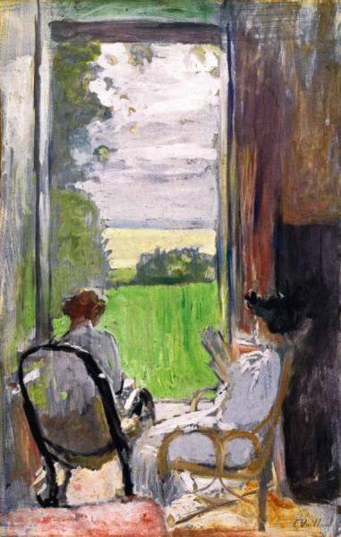 Lucy Hessel And Jeanne Strauss At Étincelles by Edouard Vuillard Oil Painting Reproductions
