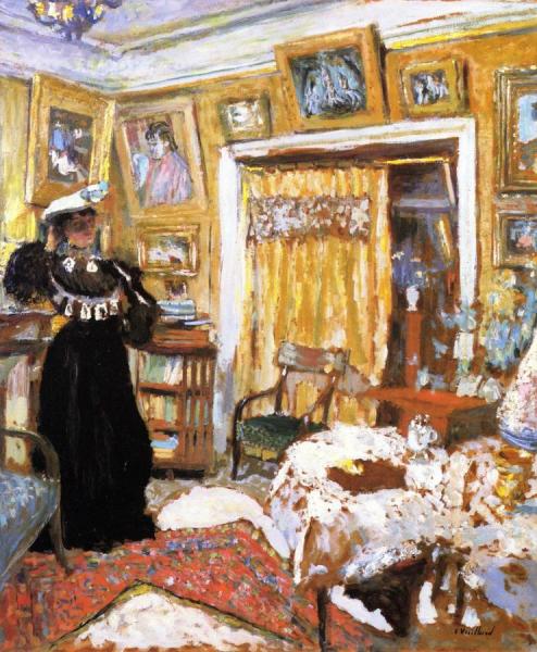 Lucy Hessel In The Small Salon, Rue De Rivoli by Edouard Vuillard