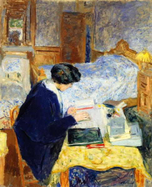 Lucy Hessel Reading by Edouard Vuillard