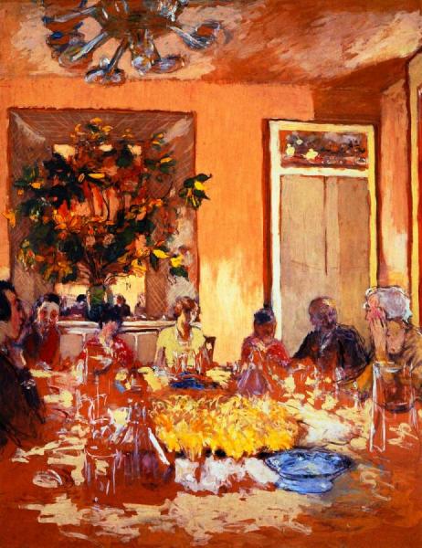 Luncheon At Les Clayes by Edouard Vuillard