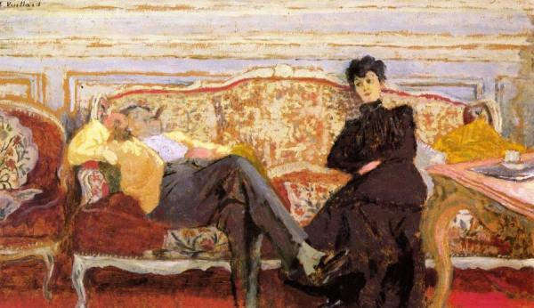 M. And Mme Feydeau On A Sofa by Edouard Vuillard
