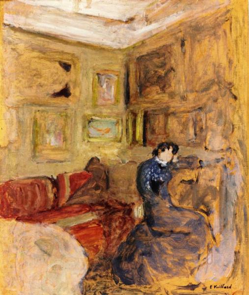 Madame Hessel In Her Small Salon by Edouard Vuillard