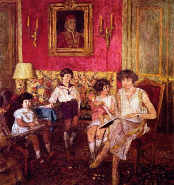 Madame Jean Bloch And Her Children by Edouard Vuillard