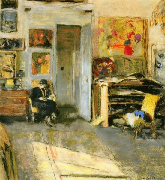 Madame Josse Hessel In Vuillard's Studio by Edouard Vuillard
