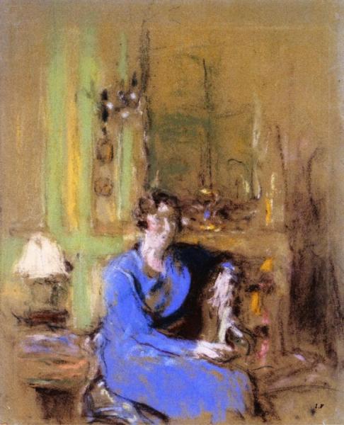 Madame Lucien Sauphar, Seated In Her Salon by Edouard Vuillard