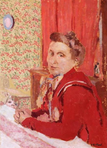 Madame Roussel In A Brownish Red Bathrobe by Edouard Vuillard