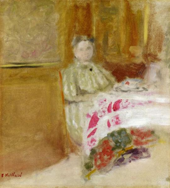 Madame Vuillard At Table by Edouard Vuillard