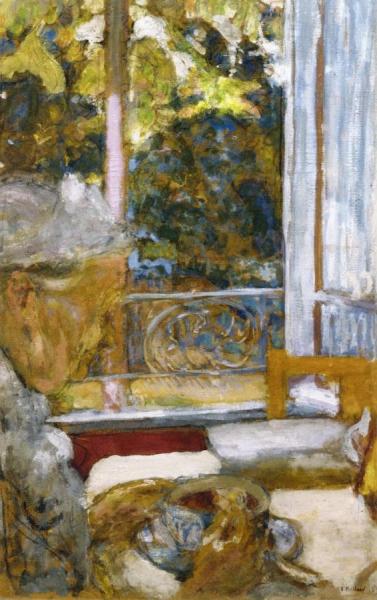 Madame Vuillard In The Breakfast Room At La Toquade by Edouard Vuillard