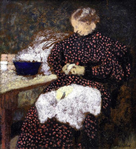 Madame Vuillard Peeling Vegetables by Edouard Vuillard
