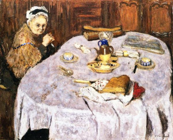 Madame Vuillard's Breakfast by Edouard Vuillard