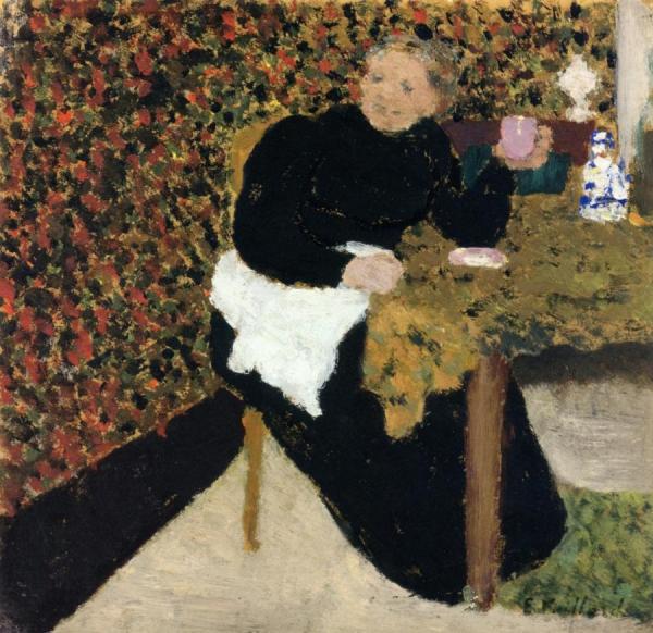 Madame Vuillard With A Pink Cup by Edouard Vuillard Oil Painting Reproductions
