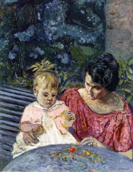 Madeleine Descorps And Her Son Bernard by Edouard Vuillard
