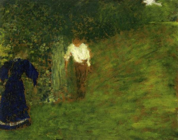 Man And Woman Beneath A Tree by Edouard Vuillard