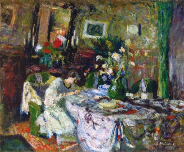 Marcelle Aron In The Dining Room Of Château-rouge by Edouard Vuillard
