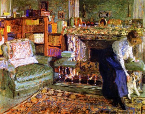 Miss Marguerite Chapin With Her Fox-terrier by Edouard Vuillard