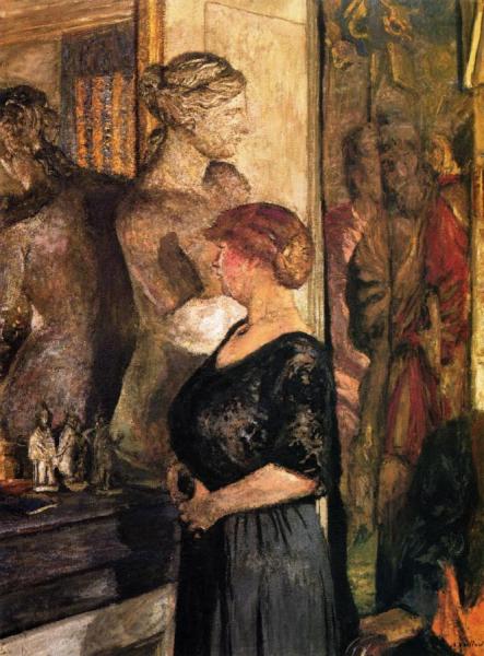 Mme Val Synave In The Rue De Calais Apartment by Edouard Vuillard