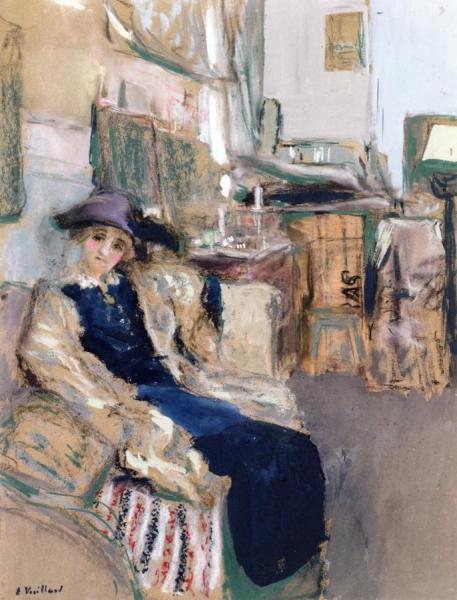 Model In A Purple Hat by Edouard Vuillard