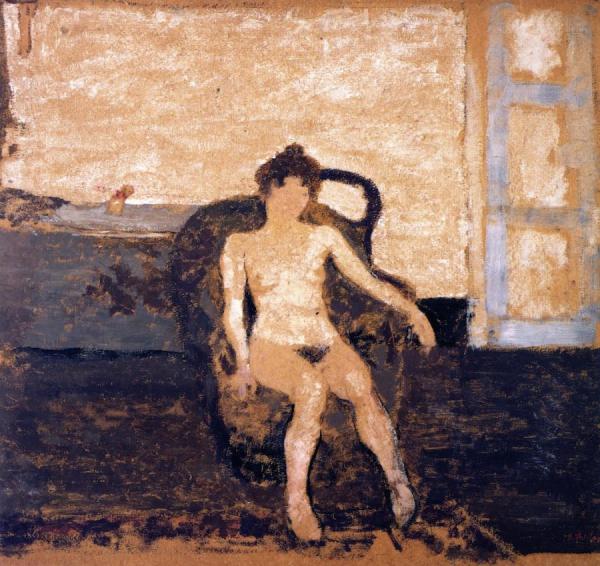 Nude Seated In An Armchair by Edouard Vuillard