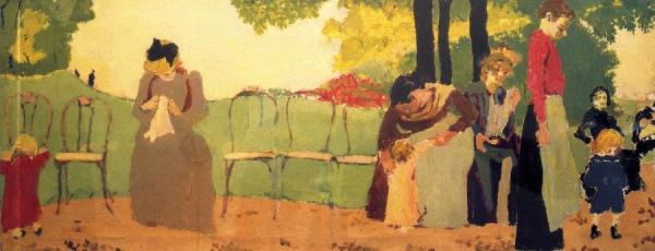 Nursemaids And Children In A Public Park by Edouard Vuillard