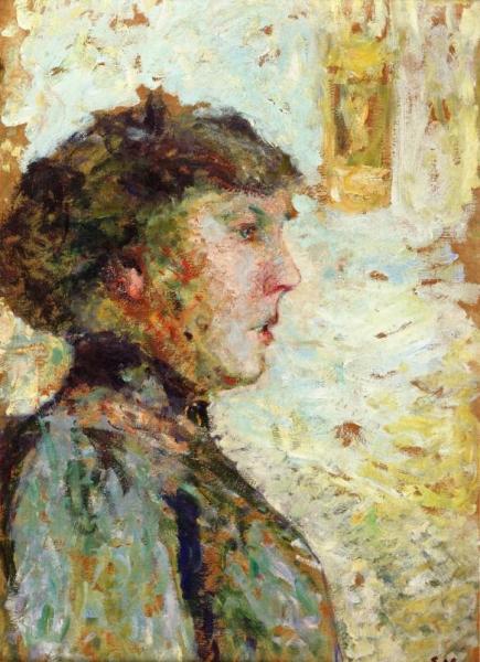 Portrait Of A Woman In Profile by Edouard Vuillard