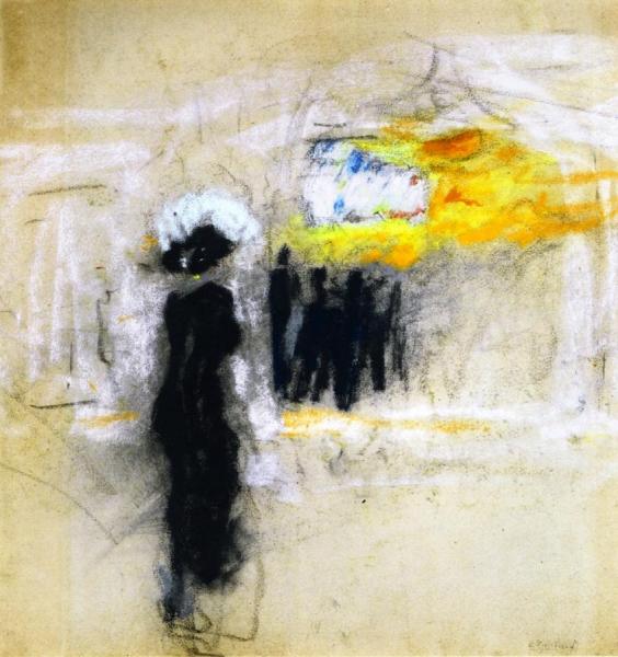 Stylish Woman At The Moulin Rouge by Edouard Vuillard