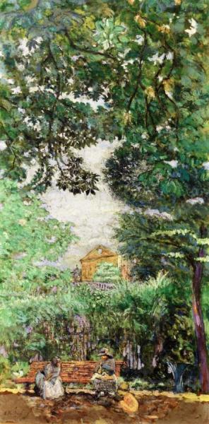 The Bench (luxembourg Garden) by Edouard Vuillard