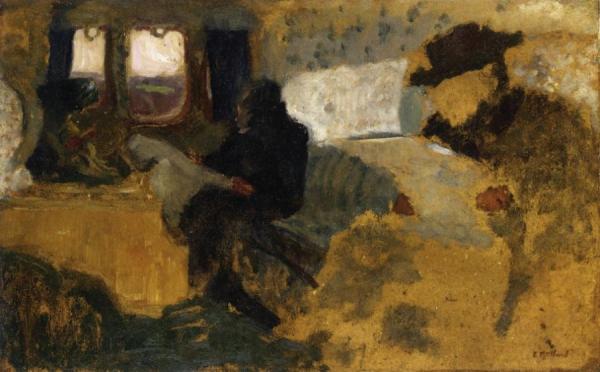 The First Class Compartment by Edouard Vuillard