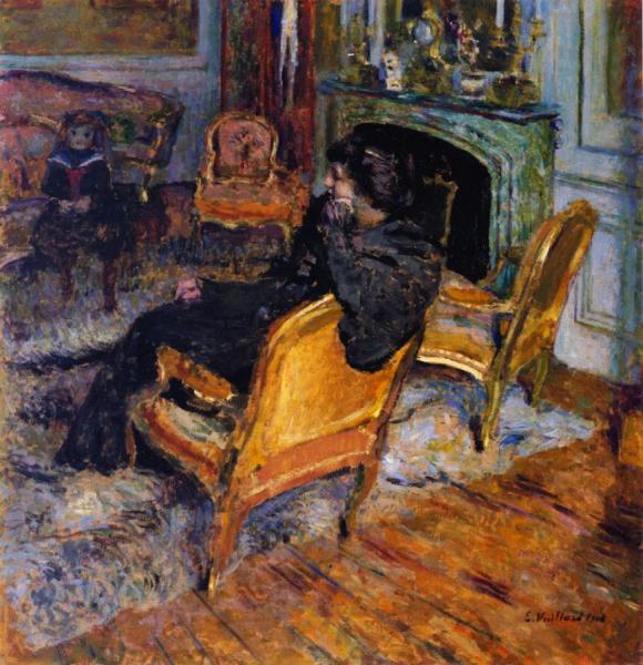 The Gilded Chair, Madame George Feydeau And Her Son by Edouard Vuillard