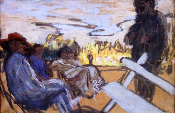 The Hessel Family In The Garden by Edouard Vuillard