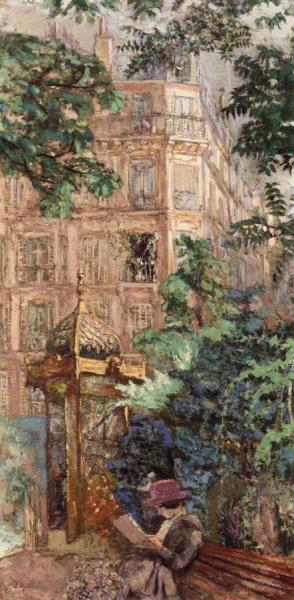 The Kiosk (place Vintimille) by Edouard Vuillard