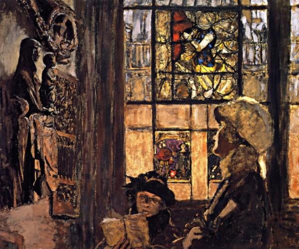The Medieval Gallery At The Musée Des Arts Décoratifs by Edouard Vuillard