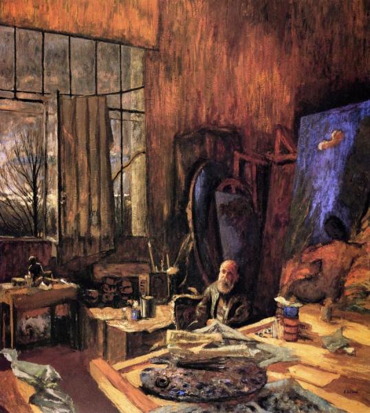 The Painter K.-x. Roussel In His L'etang-la-ville Studio (final Version) by Edouard Vuillard
