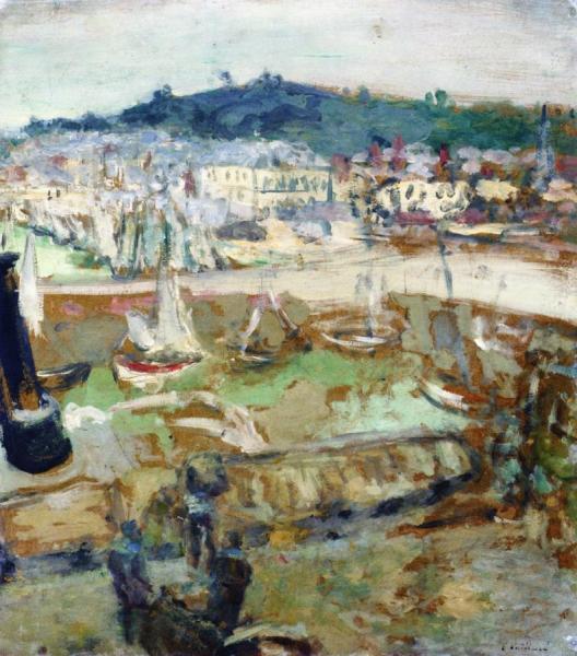 The Small Harbor, Honfleur by Edouard Vuillard