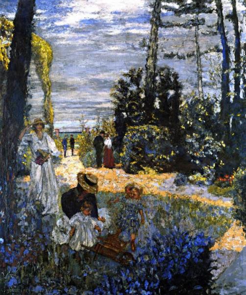 The Terrace At Vasouy: The Garden by Edouard Vuillard