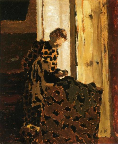 Woman Brushing A Garment by Edouard Vuillard