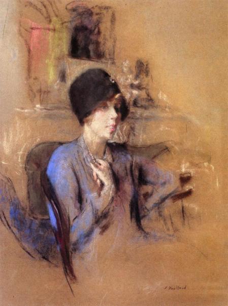 Woman In A Blue Cloche Hat by Edouard Vuillard