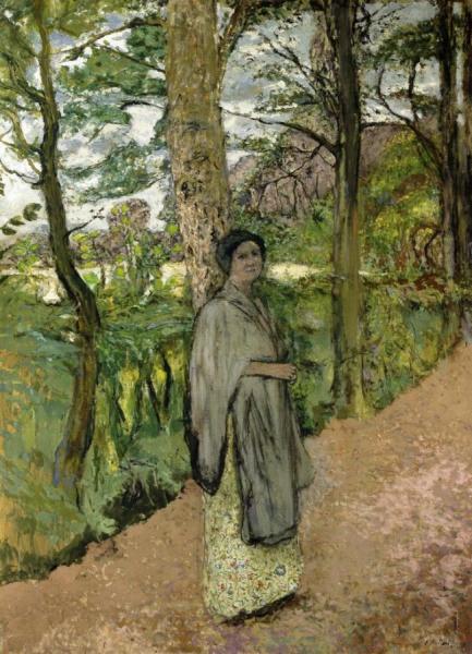 Woman In Grey In A Lane by Edouard Vuillard
