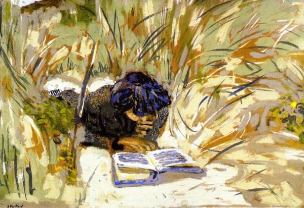 Woman Reading In The Reads, Saint-jacut by Edouard Vuillard