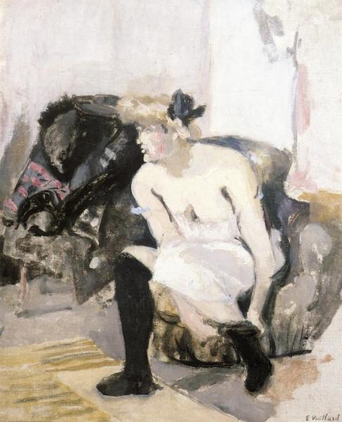 Woman With Black Stockings by Edouard Vuillard
