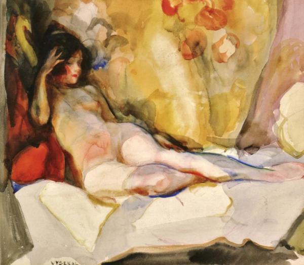 Nude On Couch by Edouard Vysekal