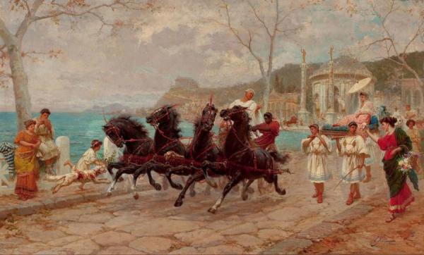 Edouardo Ettore Forti Parade Scene, Rome