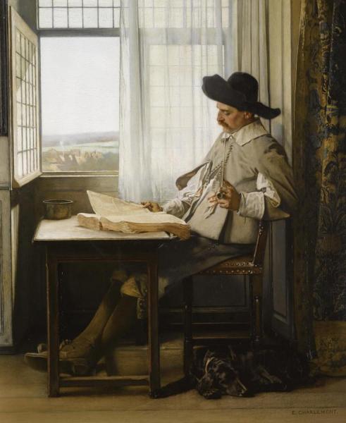 Erudit Et Son Chien by Eduard Charlemont