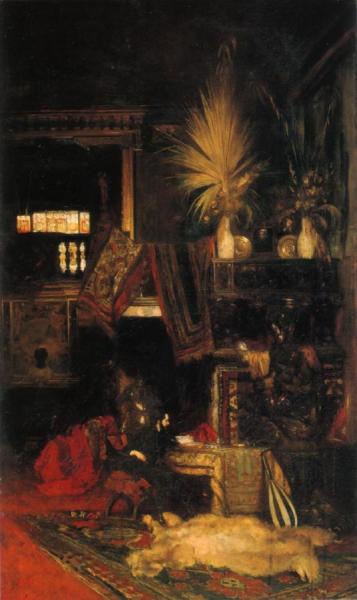 Hans Makart In Seinem Atelier by Eduard Charlemont